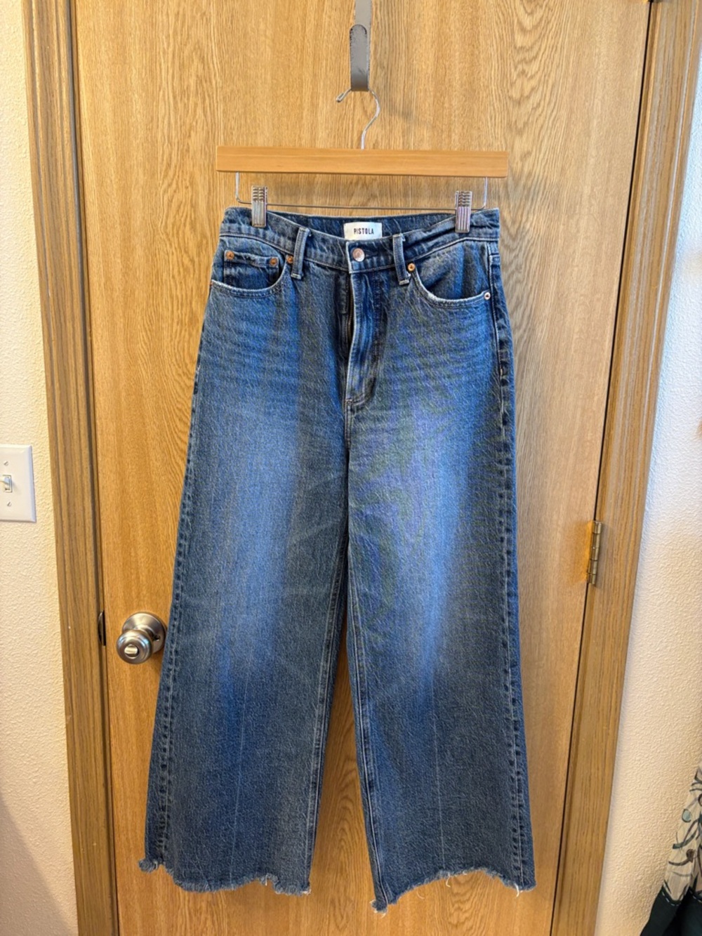 pistola Wide Leg High-Rise Jeans in Blue